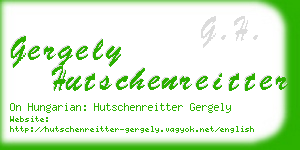 gergely hutschenreitter business card